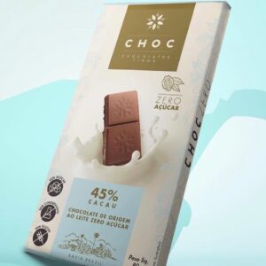 CHOCOLATE 45% | AO LEITE ZERO AÇÚCAR 80G - CHOC FINOS