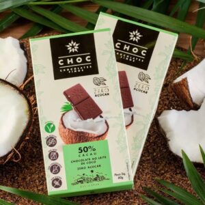 CHOCOLATE 50% | AO LEITE DE COCO 80G - CHOC FINOS
